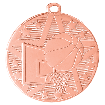 Bronze 2" Superstar Basketball Medal