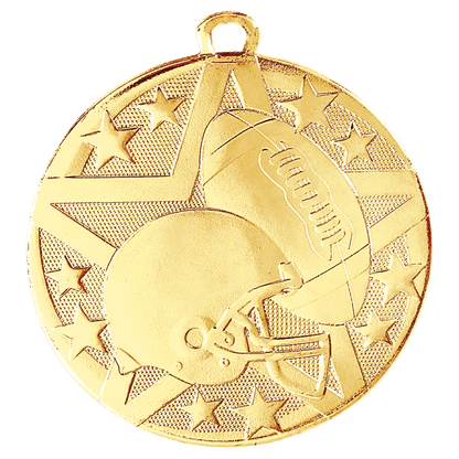 Gold 2" Superstar Football Medal