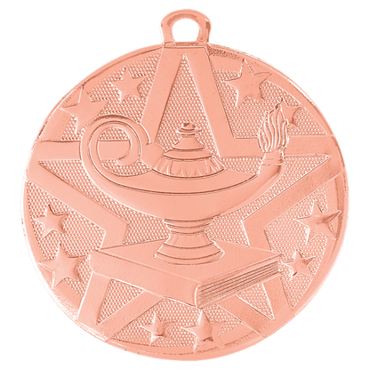 Bronze 2" Superstar Lamp of Knowledge Medal