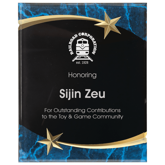 Blue 9" x 11" Marble Shooting Star Acrylic Plaque