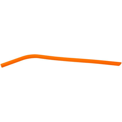 Orange 10" Small Silicone Straw