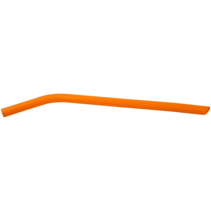 Orange 10" Large Silicone Straw