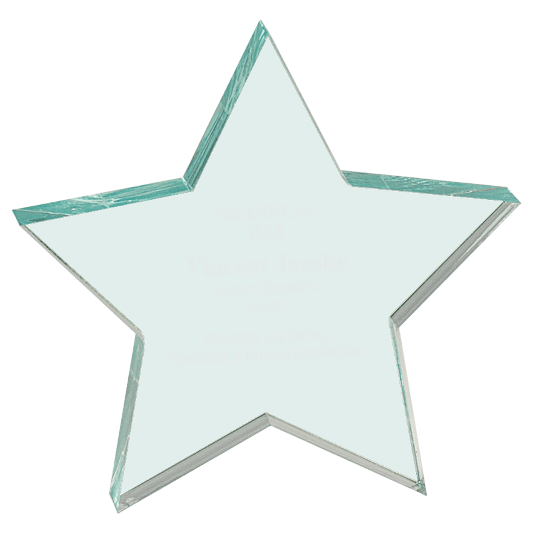 Jade 5" x 5" Star Acrylic Paperweight