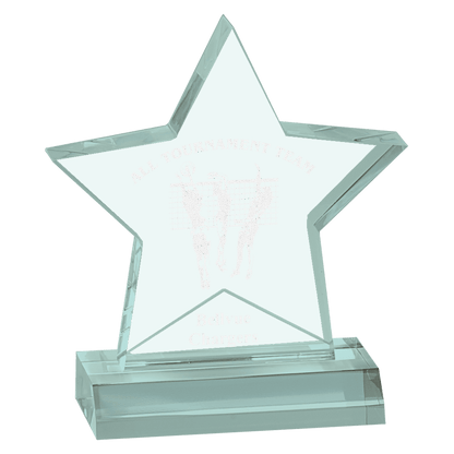 Jade 5" x 5" Star Acrylic Award with 4" Base
