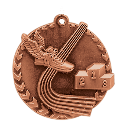 Antique Bronze 1 3/4" Track Millennium Medal