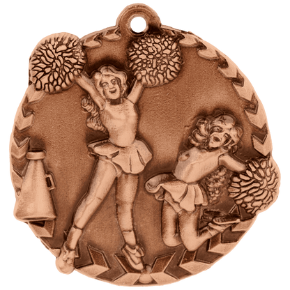 Antique Bronze 1 3/4" Cheer Millennium Medal