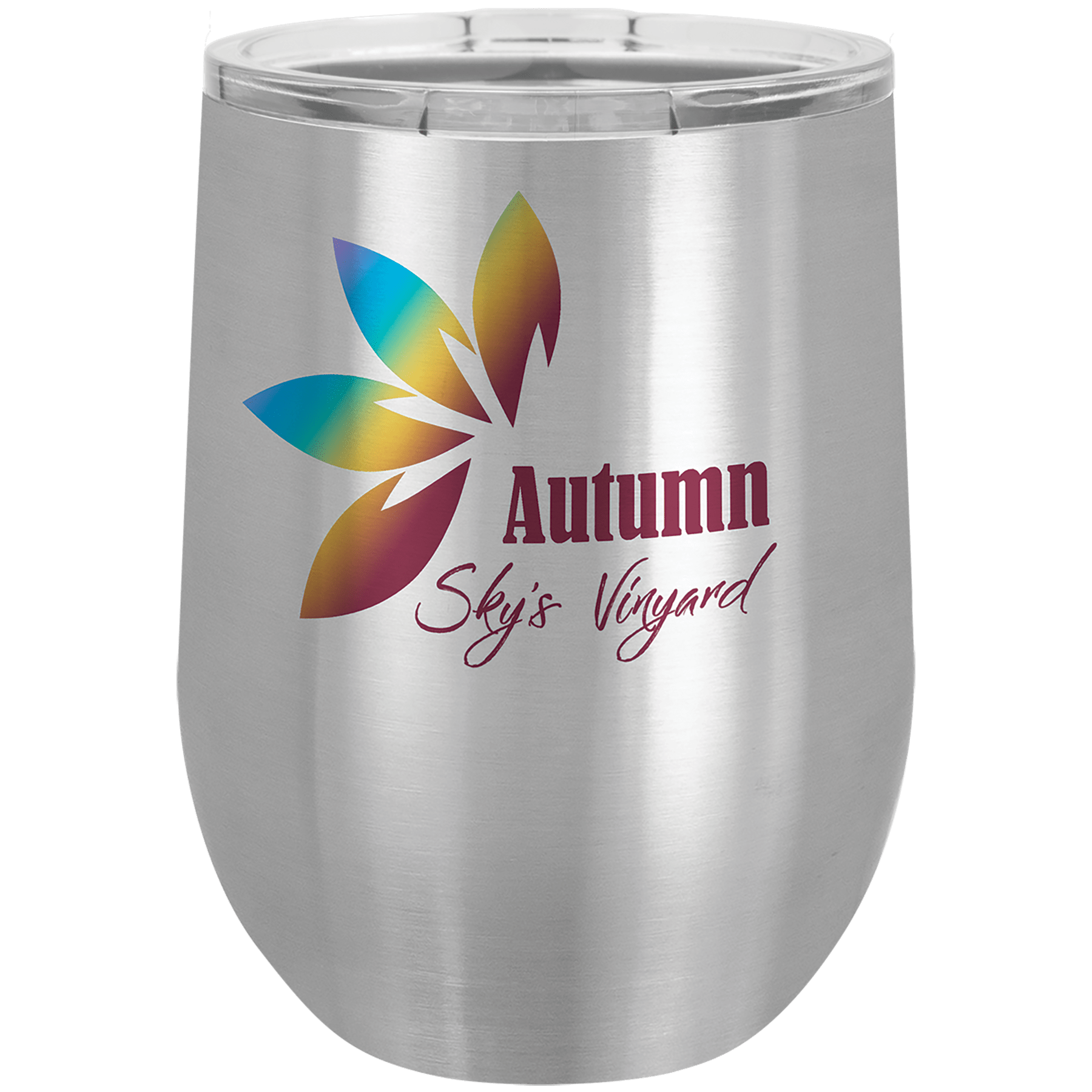 Stainless Steel 12 oz. Sublimatable Polar Camel Stemless Wine Tumbler with Lid