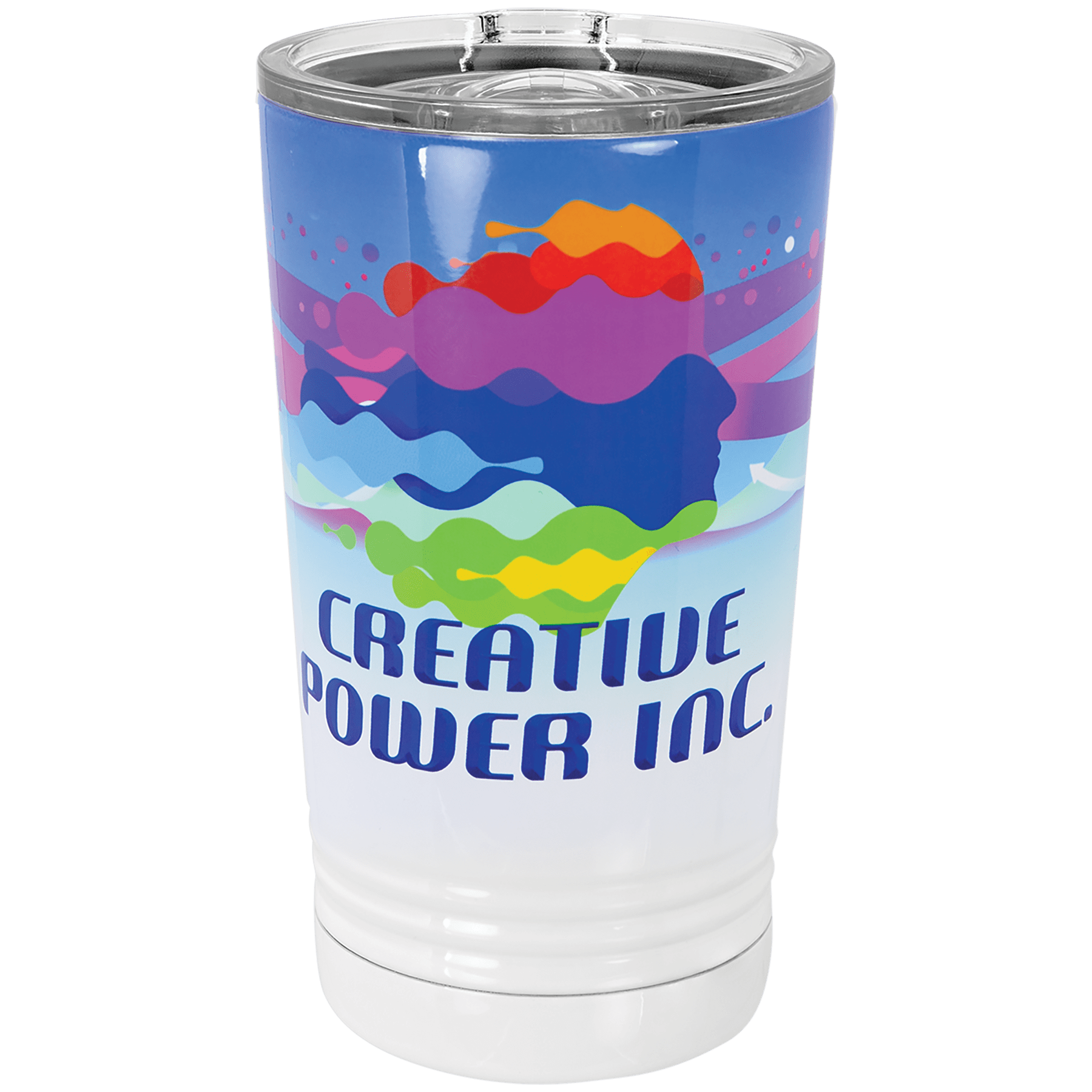 White Sublimatable 16 oz. Polar Camel Pint with Slider Lid