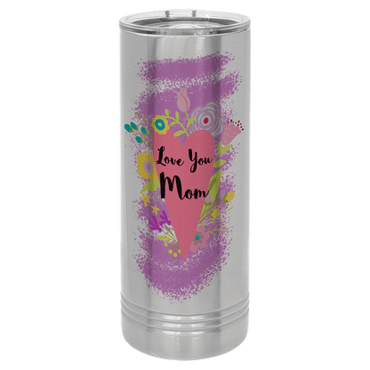 Stainless Steel Polar Camel 22 oz. Sublimatable Skinny Tumbler with Slider Lid