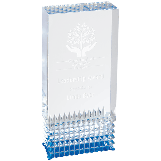 Blue 2 3/4" x 6" Tribute Acrylic