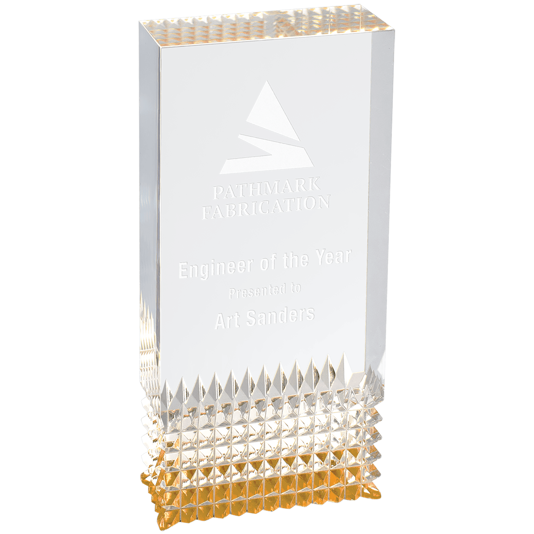 Gold 2 3/4" x 6" Tribute Acrylic