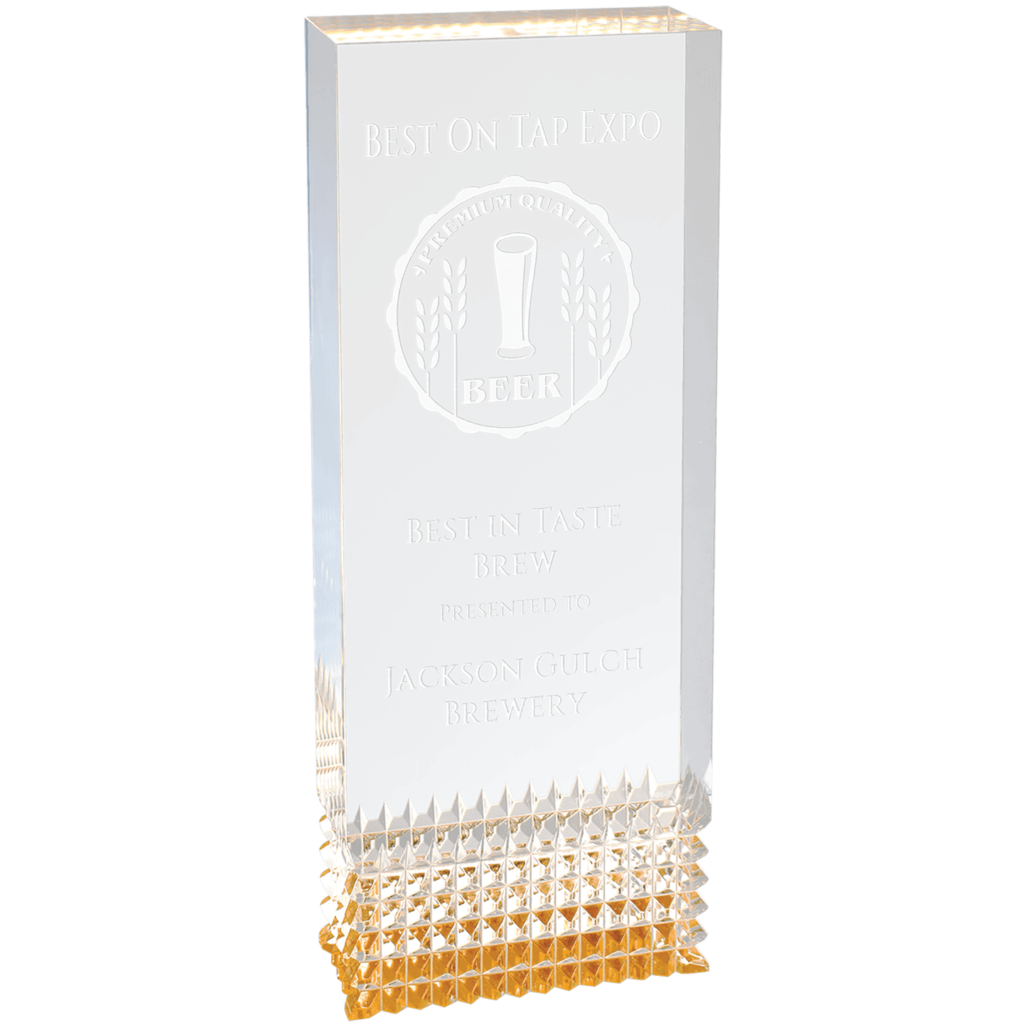 Gold 3" x 8" Tribute Acrylic