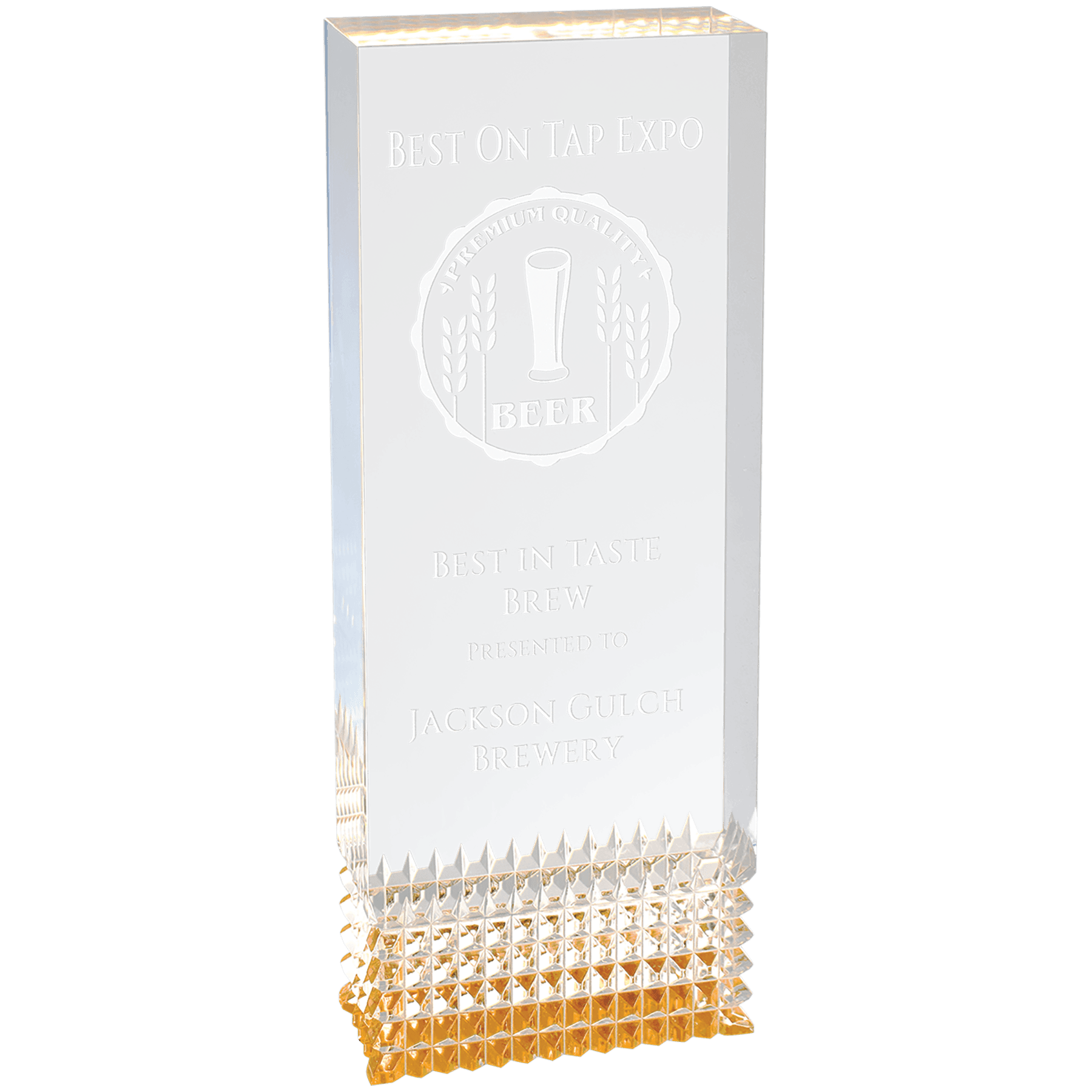 Gold 3" x 8" Tribute Acrylic