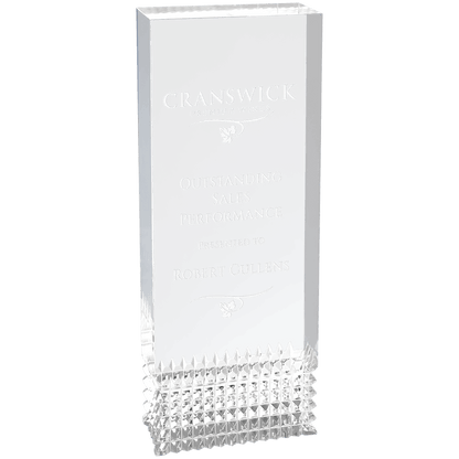 Silver 3" x 8" Tribute Acrylic