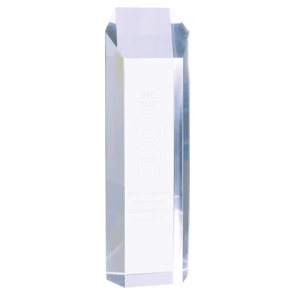 Clear 3" x 10" Tower Acrylic