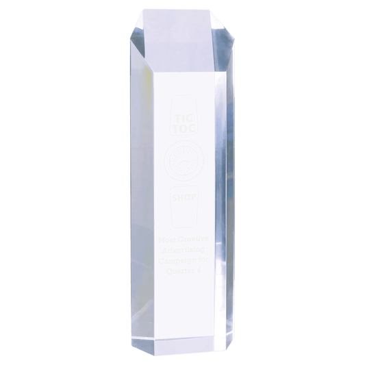 Clear 3" x 10" Tower Acrylic