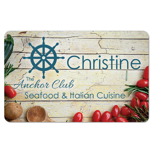 3.375" x 2.125" Gloss White Unisub Aluminum Name Badge with Radius Corners