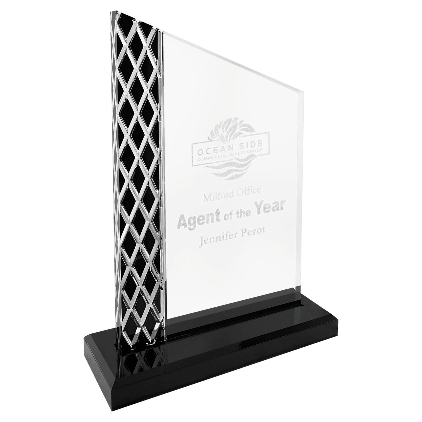 Black 8" Unite Diamond Ice Acrylic