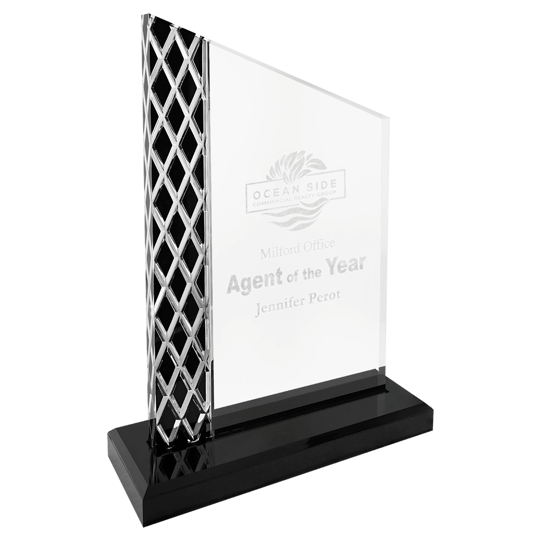 Black 8" Unite Diamond Ice Acrylic