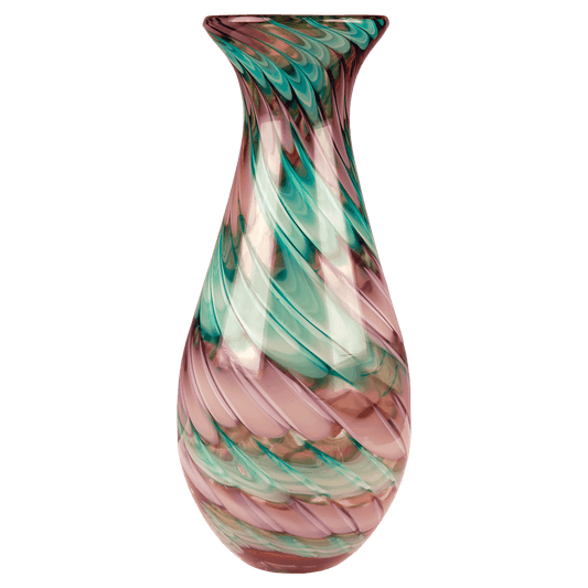14 1/2" Swirl Art Glass Vase