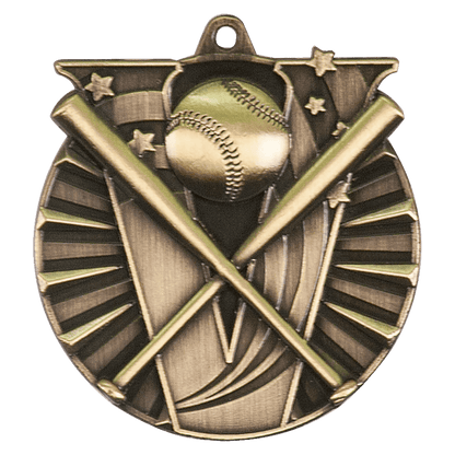 Antique Gold 2" Baseball/Softball Victory Medal