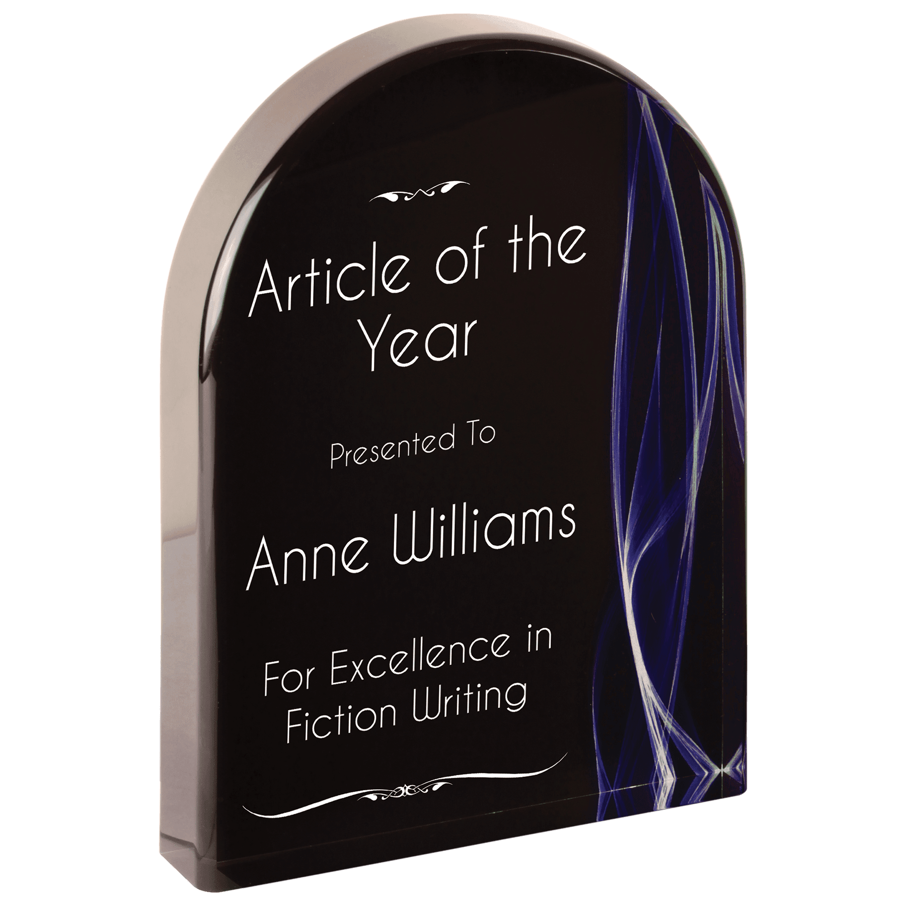 Blue 7" Arch Vapor Acrylic