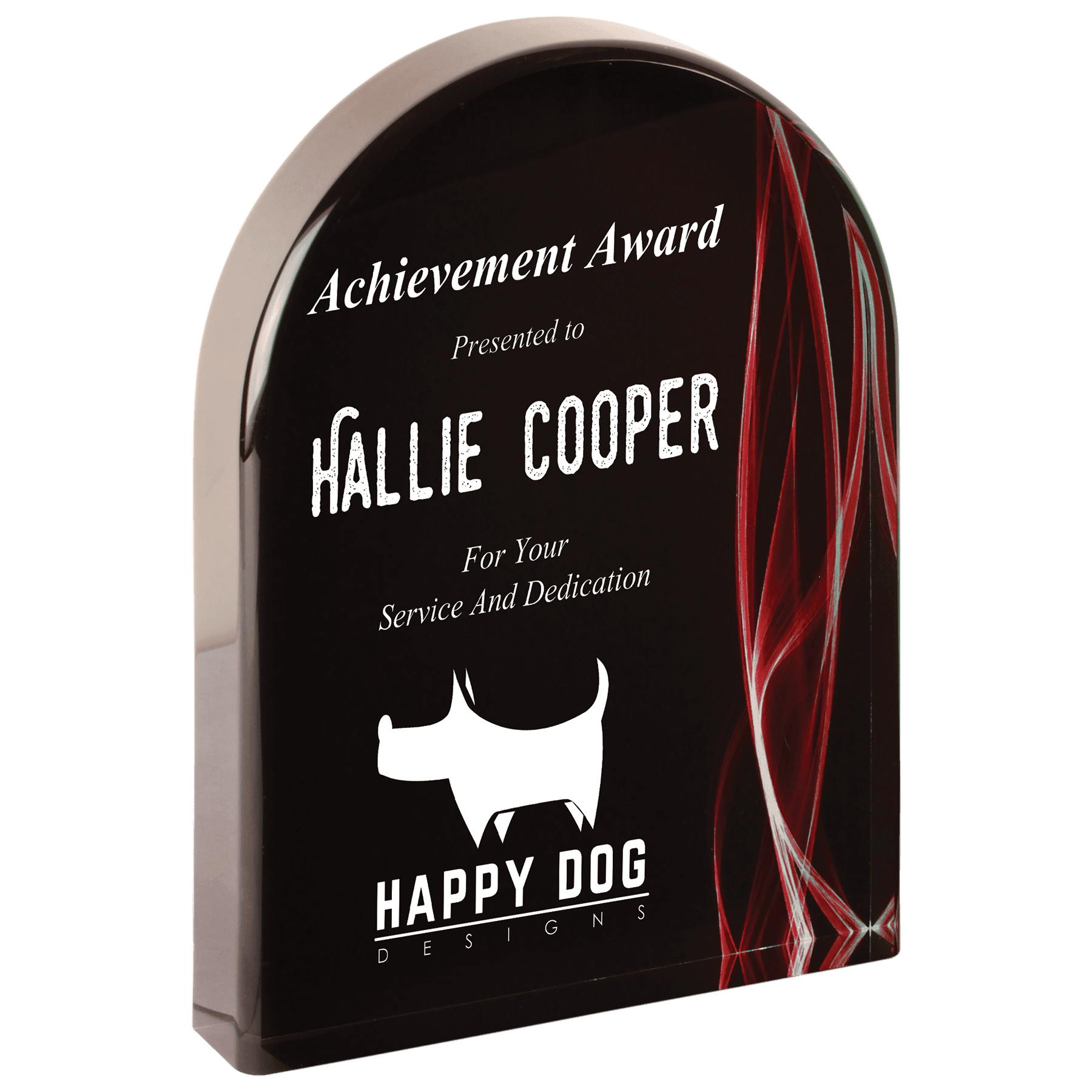 Red 7" Arch Vapor Acrylic