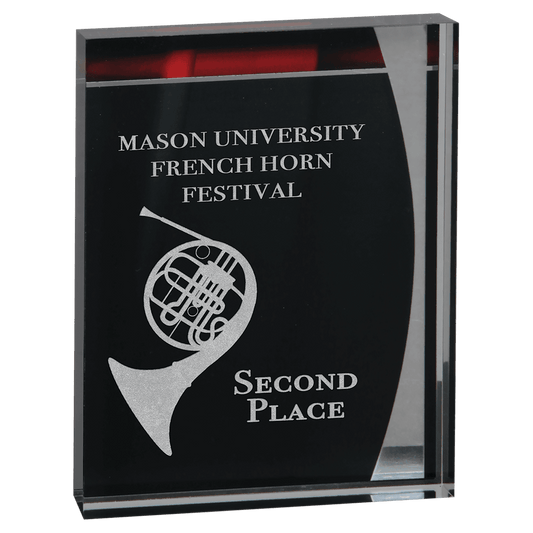 5 1/4" x 6 1/2" Lustre Acrylic Standup Plaque