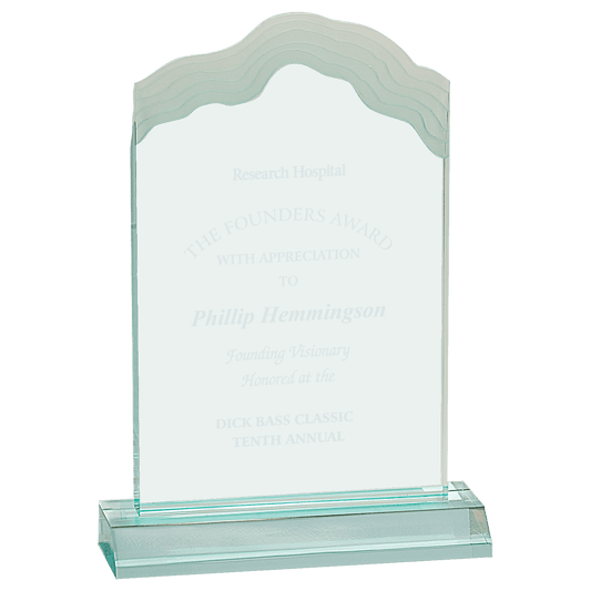 Jade 4" x 6" Cap Edge Acrylic with 5" Base