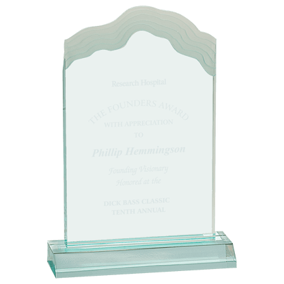 Jade 5" x 8" Cap Edge Acrylic with 6" Base