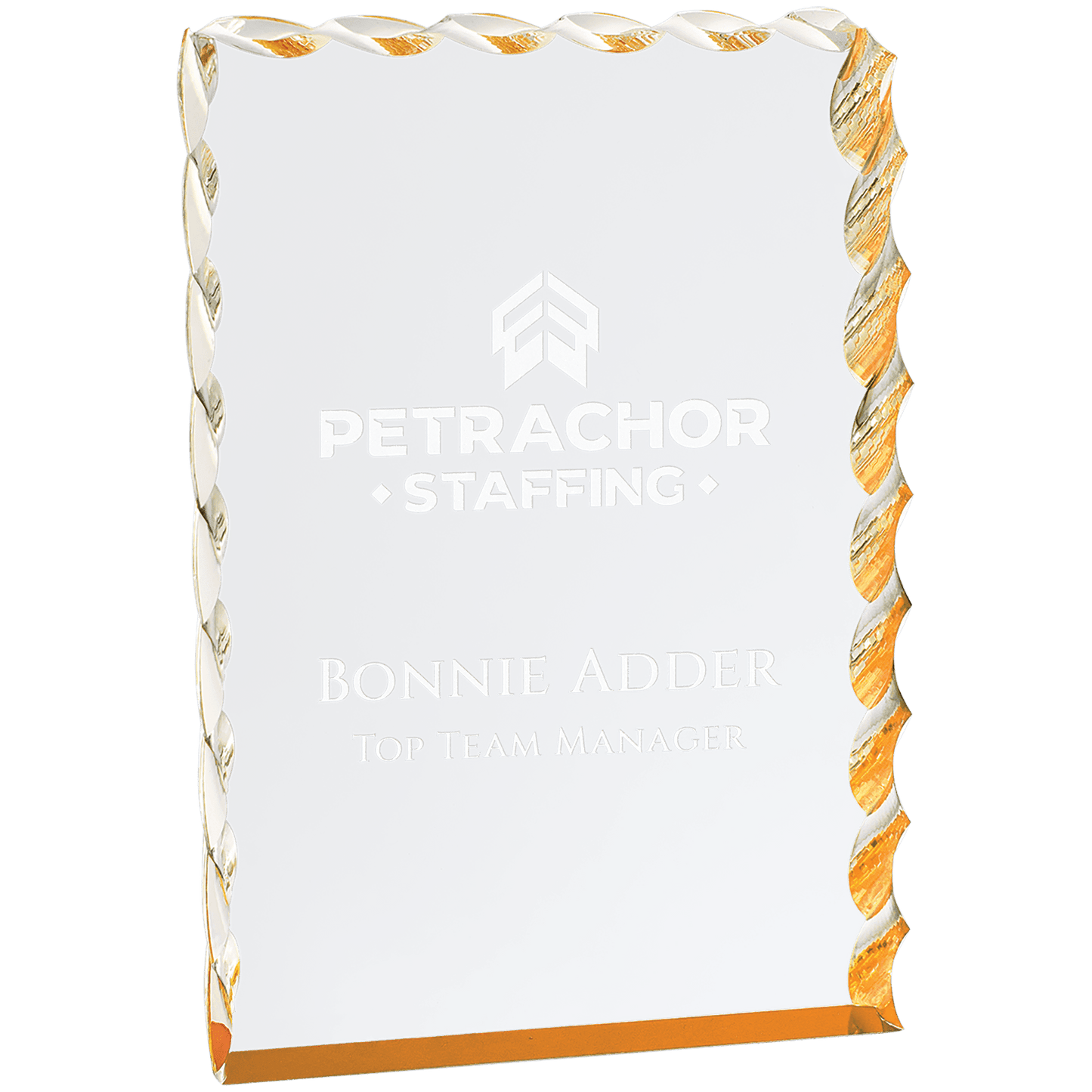 Gold 5" x 7" Wave Edge Acrylic