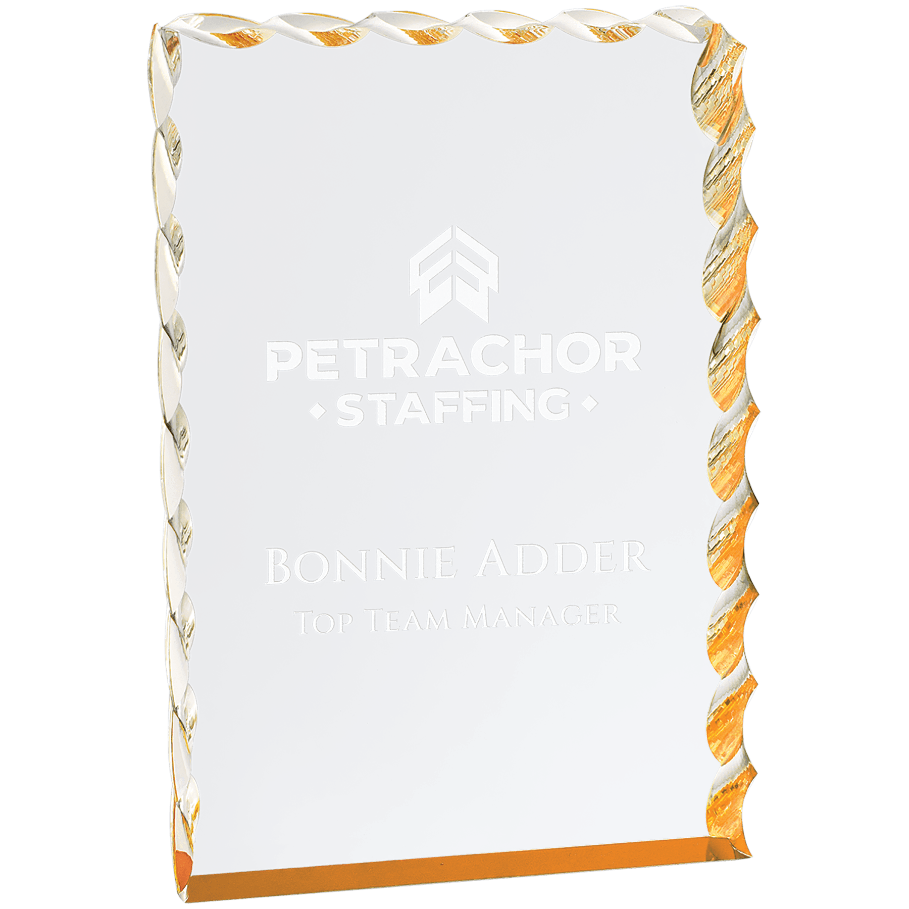 Gold 5" x 7" Wave Edge Acrylic