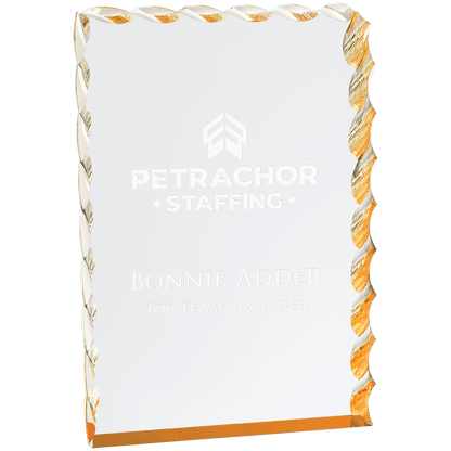 Gold 5" x 7" Wave Edge Acrylic