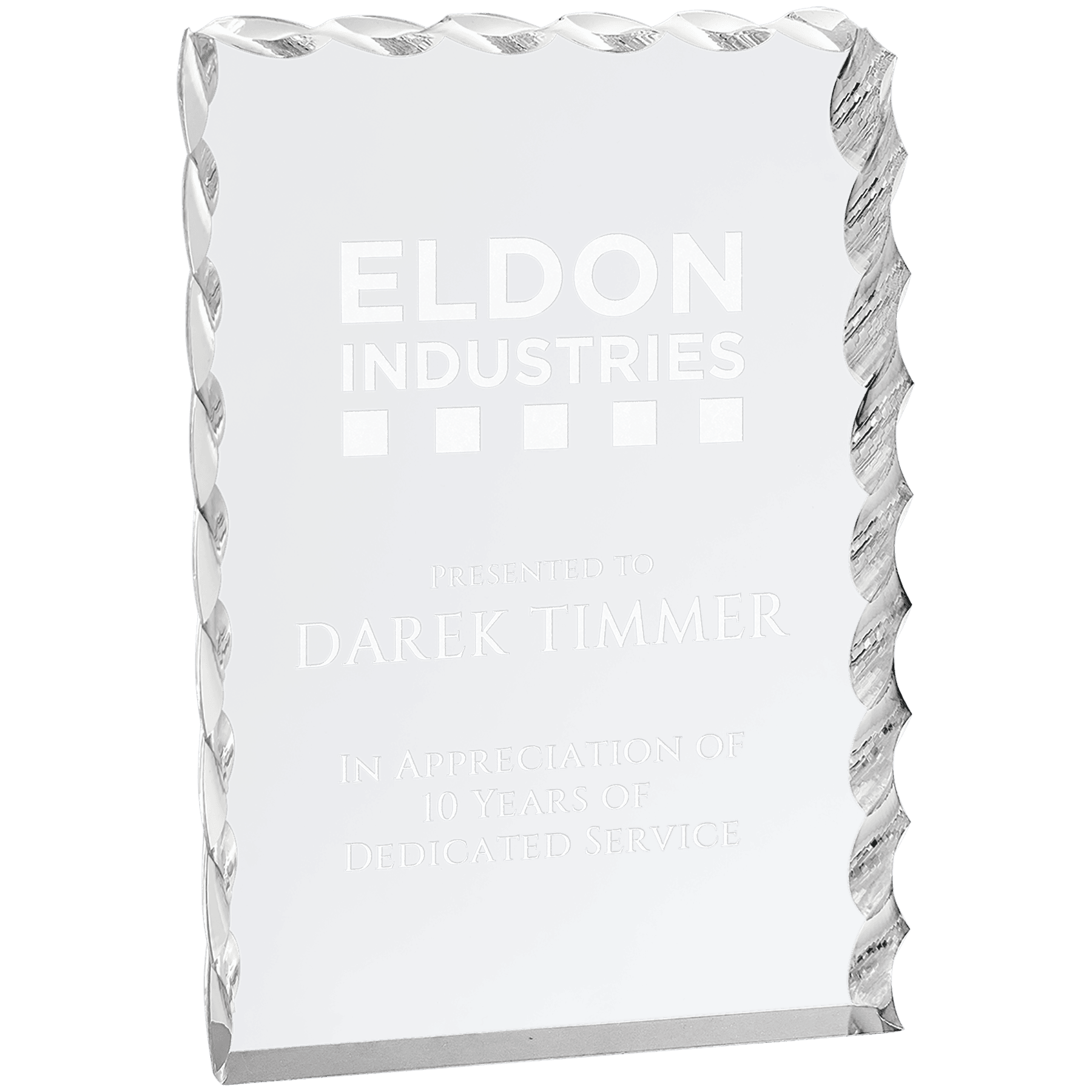 Silver 5" x 7" Wave Edge Acrylic