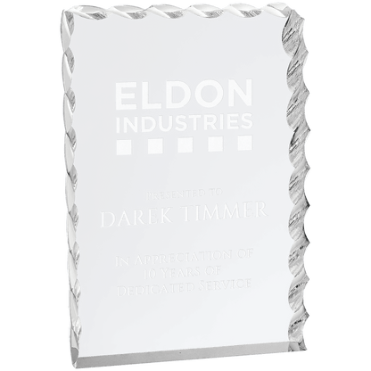 Silver 5" x 7" Wave Edge Acrylic