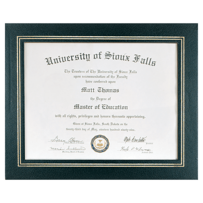 Black 13 1/4" x 10 3/4" Certificate Holder
