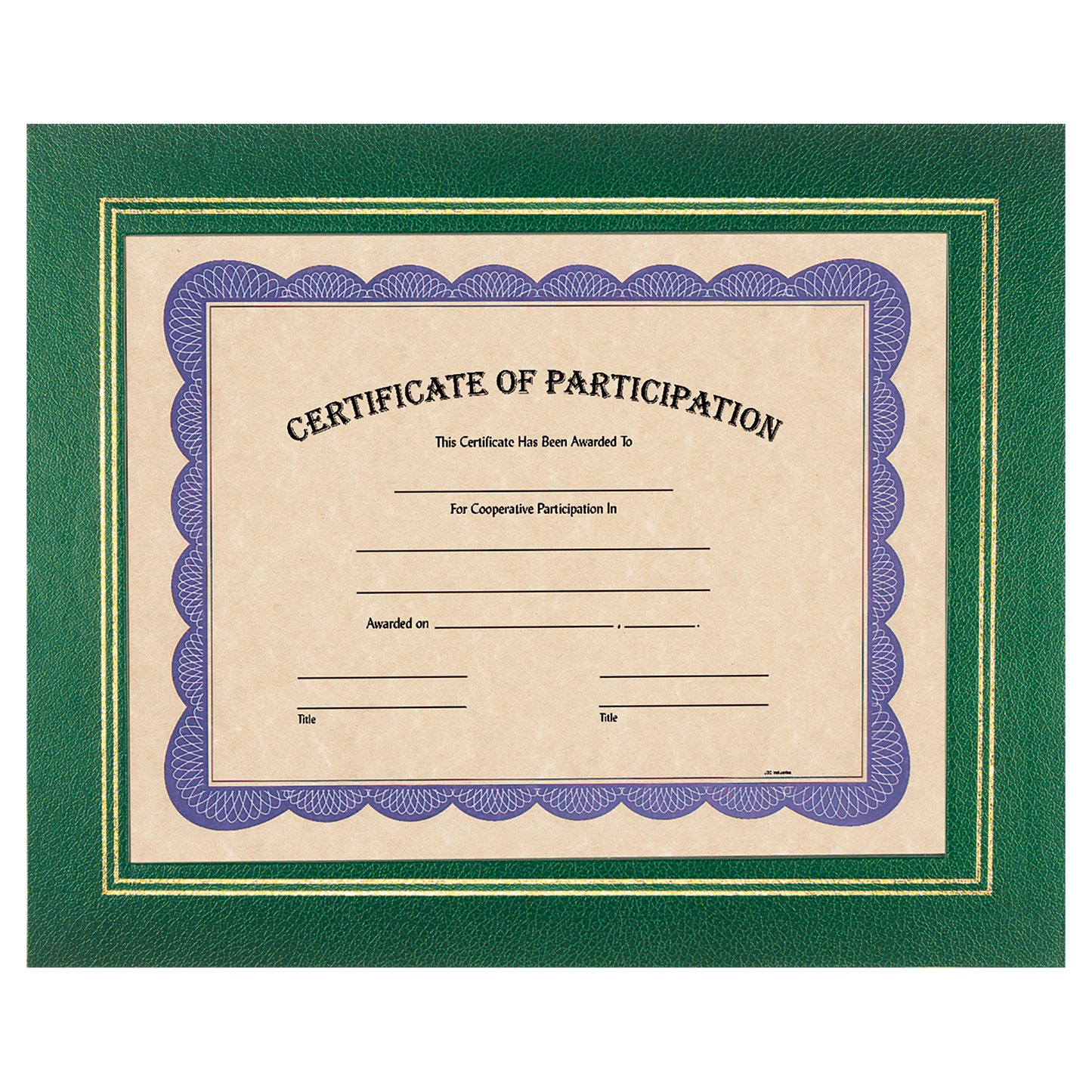 Green 13 1/4" x 10 3/4" Certificate Holder