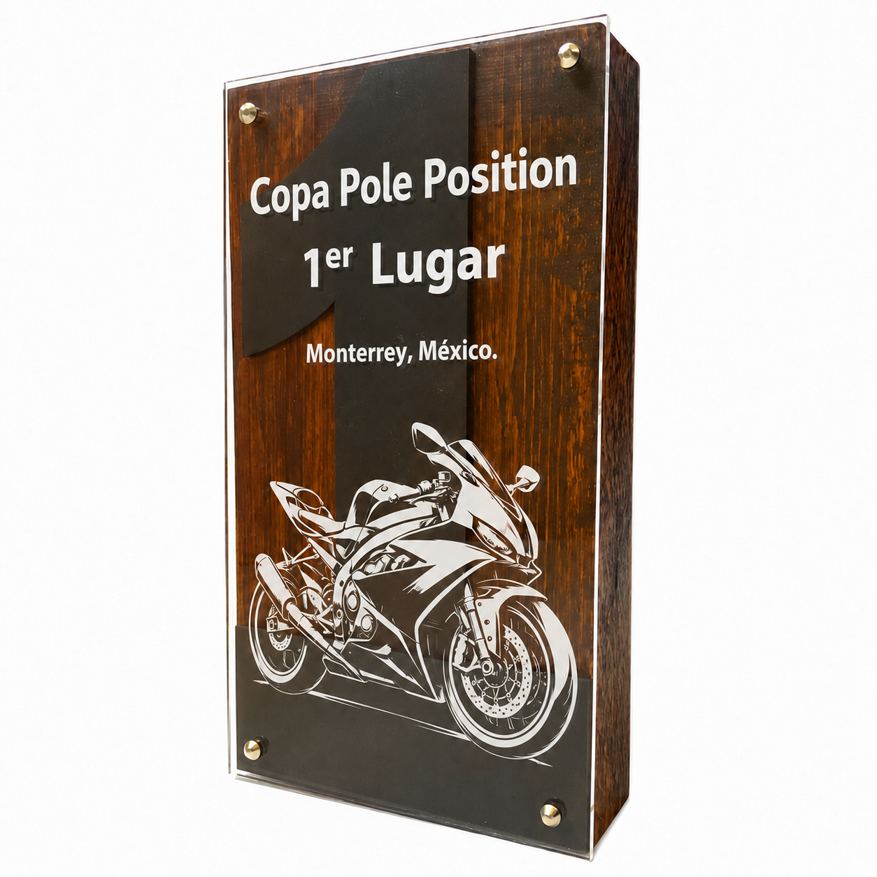 DEP980. Trofeo de Madera con Acrílico