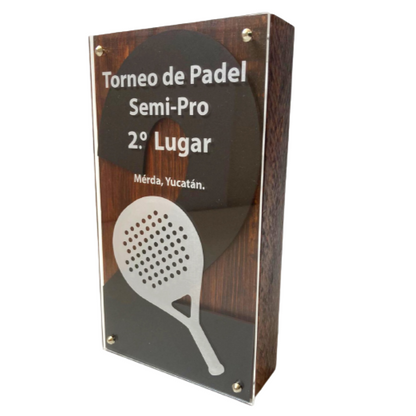 TTE980. Trofeo de Padel Madera - El Número UNO