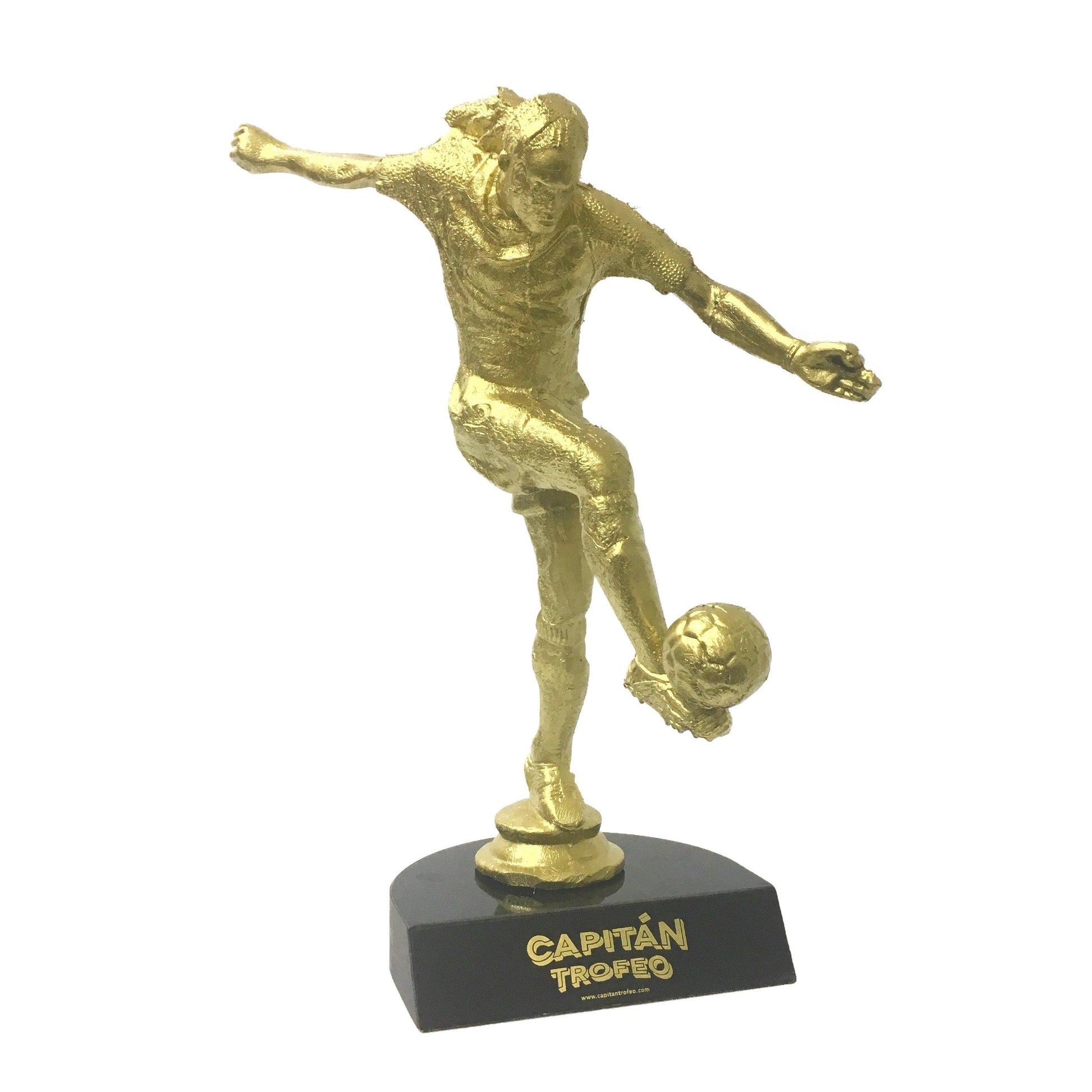 TFU265. Trofeo Fútbol Ronaldinho Grande - El Número UNO Dorado Equipos