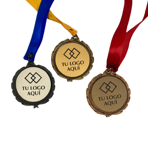 MED750. Medalla Personalizable Guirnalda (Mín. 10 piezas)